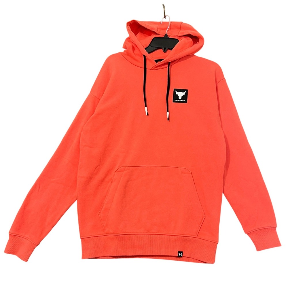Under Armour Project Rock‎ Hoodie Mens S Brahma Bull Patch Athletic Gym Training